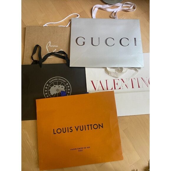 5 Designer shopping bags *empty Large Size - Picture 1 of 4